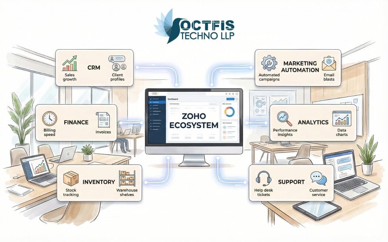 Zoho Ecosystem for Business Growth: How Octfis Helps You Scale Smarter